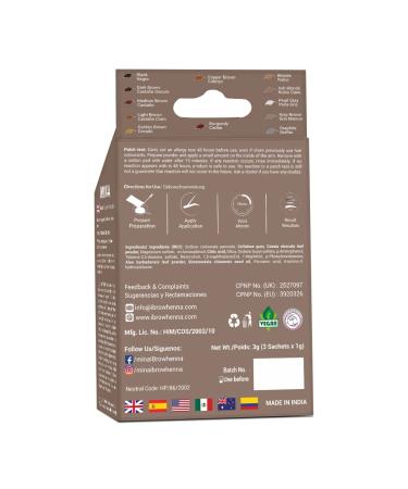 Mina ibrow Ash Blond Hair Color Long-Lasting, Water Resistant, Vegan and Cruelty-Free Tinting Powder with Gray Coverage | No Ammonia or Lead - Buy Online on GoSupps.com