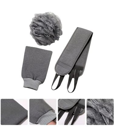 Exfoliating Bath Gloves Set for Men - Body Scrub Shower Scrubber & Loofah Cleaning Cloth - International Shipping Available - Buy Online on GoSupps.com