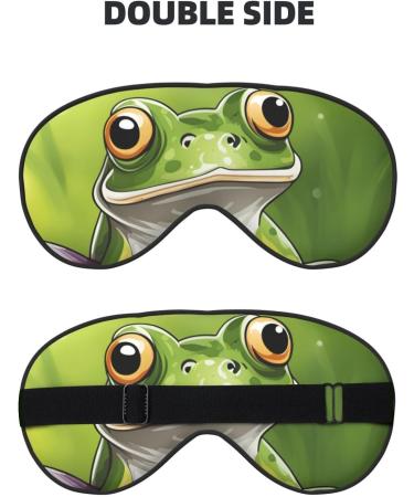 Cartoon Frog Sleep Mask - Adjustable Breathable Eye Mask for Comfortable Sleep | International Shipping Available - Buy Online on GoSupps.com