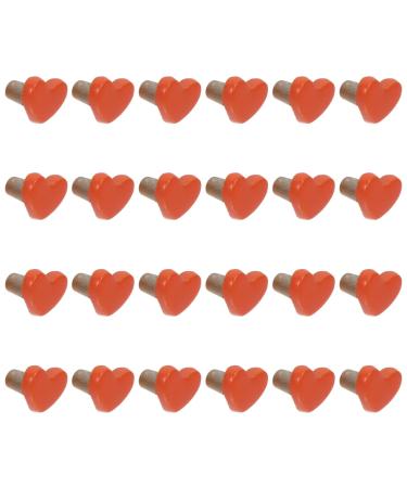 NUOBESTY 100pcs Clothes Doll Studs Supplies Premium Handmade Small Rivets Accessories Materials Heart Shoes 0.5X0.5cm Orange