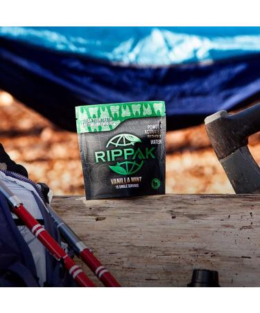 RipPak Vanilla Mint Teeth Cleaning Powder - Organic Single Serving for On-The-Go | Travel-Friendly & Waterless | Made in USA | Ideal for Camping, Work, Military, and Smokers - Buy Online on GoSupps.com