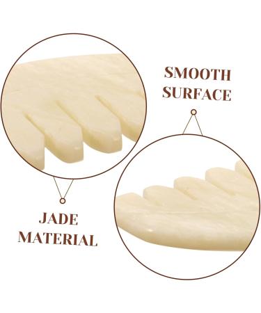 Fomiyes Jade Comb Set - 2pcs Scalp & Body Massage Tools | Handheld Massage Combs for Relaxation & Hair Care - Buy Online on GoSupps.com