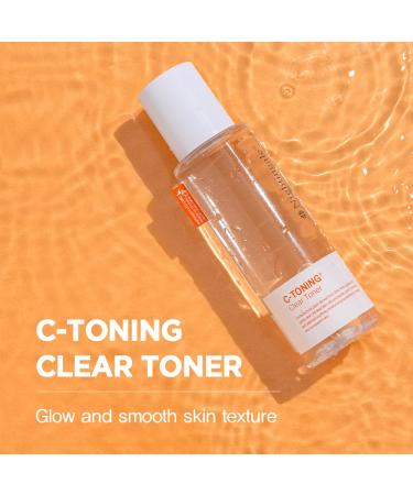 Nightingale C-Toning Clear Toner with Hyaluronic Acid & Vitamin Complex - AHA BHA PHA Niacinamide for Dull Skin - Moisturizing Brightening Hypoallergenic Korean Skin Care - Buy Online on GoSupps.com