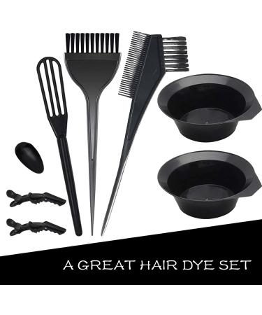 29 Pcs Hair Colouring Kit for DIY Beauty Salon - Hair Dye Tools for Men & Women - Includes Bowl, Brush, Gloves, Clips, Ear Cover - Buy Online on GoSupps.com
