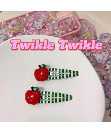 Limtula 2 s Girls Small Hair Clip Sweet Side Clip Metal Snap Hairpin Gift Cute Fruit Hair Accessories for Women B - Buy Online on GoSupps.com
