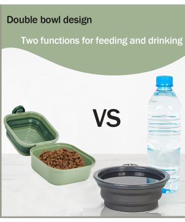 Portable Foldable Dog Bowl - Collapsible Travel Bowl with Lid & Carabiner | 800ml for Dogs & Cats - Perfect for Walks Travel & Home (White) - Buy Online on GoSupps.com