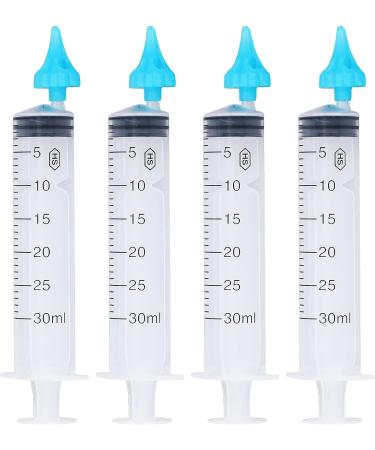 Portable Ear Irrigation Syringe Set - 4pcs Flared Head Soft Tip 20ml 30ml - Buy Online on GoSupps.com