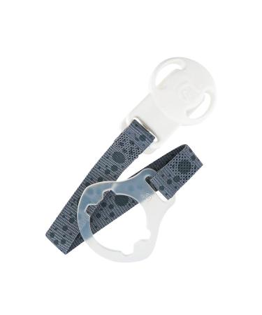 Twistshake pacifier chain made of fabric and silicone BPA free Pastel Grey Grey