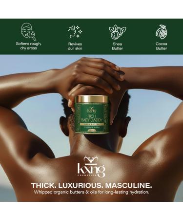 KXNG Cosmetics Shea Body Butter Cream Duo 2 4oz (Rich Baby Daddy & Zaddy) | Luxury & Organic Shea with Cocoa Mango & Coconut Oil | Mens Body Butter for Black Men & Women | Deep Moisture for Hands - Buy Online on GoSupps.com