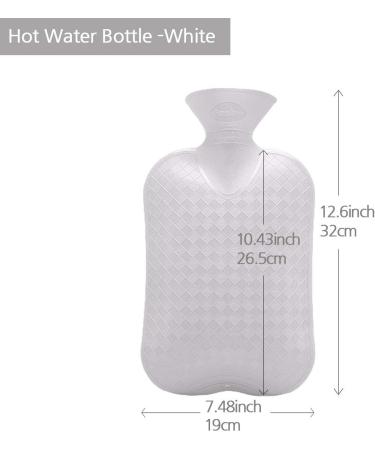 Fashy 67oz Hot Water Bottle with Quilted Cotton Cover - Gray Color - Buy Online on GoSupps.com