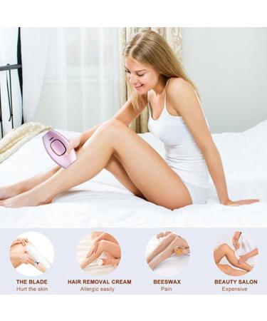 PureGlow IPL Hair Removal Device for Women & Men - Permanent Pain-Free Hair Removal with 5 Energy Levels | Face Legs Arms & Body (Pink) - Buy Online on GoSupps.com