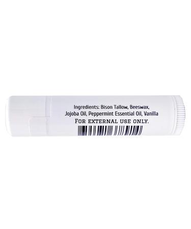 Tallow Balm - Bison Tallow Lip Balm Set of 2 | Natural & Moisturizing Vanilla Peppermint Lip Balm for Chapped Lips | International Shipping Available - Buy Online on GoSupps.com