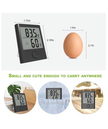 High Accuracy Baldr Hygrometer & Digital Thermometer - Indoor Climate Control Monitor for Baby Room Living Room & Office - Black - Buy Online on GoSupps.com