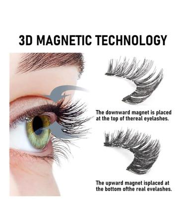 2 Pairs Magnetic Eyelashes Without Eyeliner - 3D Natural Look Glue-Free Reusable & Lightweight - Set 2 - Buy Online on GoSupps.com