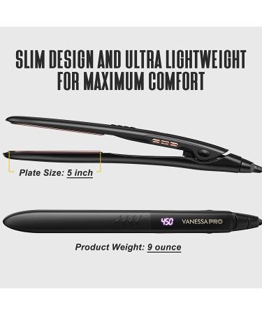 VANESSA PRO 100% Pure Titanium Flat Iron - One Pass for Sleek & Beautifully Styled Hair - 1 inch - Buy Online on GoSupps.com