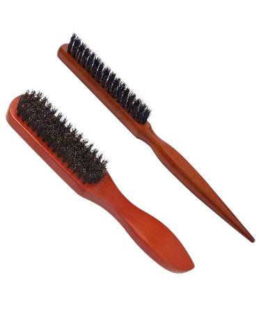 Sivlki 2 pieces of hair brushes with wild boar bristles Sleek Bun brush wild boar bristle brush suitable for long thick curly wavy dry or stressed hair - Buy Online on GoSupps.com