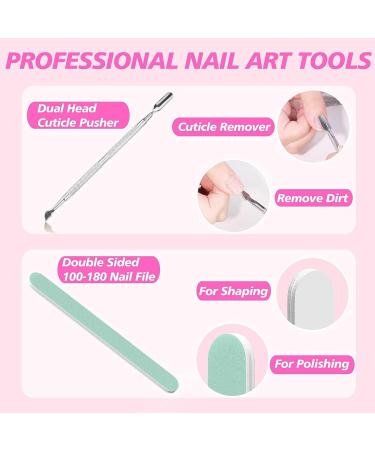 Dipping Powder Nails Set Starter Kit - Complete DIP Nails System with Recycling Tablet Nail Dust Brush & Files for Perfect Manicure - White - Buy Online on GoSupps.com