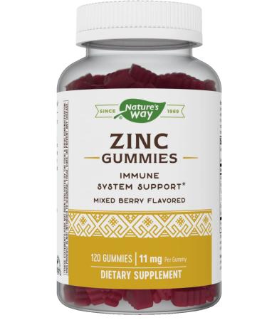 Nature's Way Zinc Gummies Mixed Berry  11 mg 120 Gummies