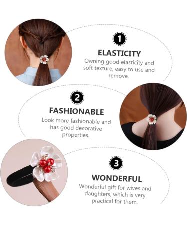 Beatifufu Hair Accessories Hair Rope Flowers Ponytail Holder Flower Hair Tie Multi- Premium Hair Scrunchies Women Hair Scrunchie Miss Synthetic Shell Flower Resin Jiangnan Christmas - Buy Online on GoSupps.com