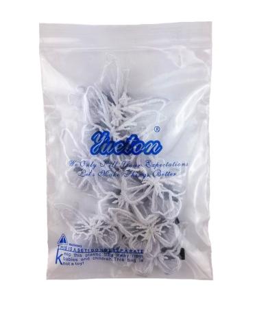 Yueton 12pcs Handmade Embroidery Organza Butterfly Barrettes Bobby Pin Hair Clips - White - Buy Online on GoSupps.com
