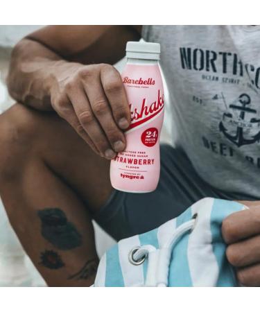 Barebelles 8 x 330ml Strawberry 24gr Protein Milkshake Travel Gym Work Drink Sugar FREE Lactose FREE Beverage Snack Fruity Flavour (2640ml) (8pack) - Buy Online on GoSupps.com