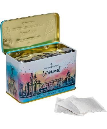New English Teas Liverpool Gifts Tea Caddy with 40 English Breakfast Teabags - Buy Online on GoSupps.com