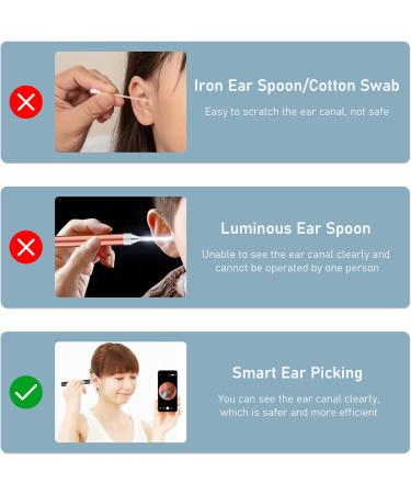 Ear Wax Removal Tool with 1296P HD Camera | Ear Wax Cleaner Kit for iPhone, iPad, Android - Black - Buy Online on GoSupps.com
