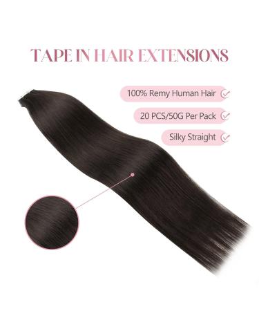 Buy Sixstarhair Tape In Extensions | Natural Black #1B | 20 Pieces | 30g Remy Human Hair | Invisible 30cm - Shop Internationally - Buy Online on GoSupps.com