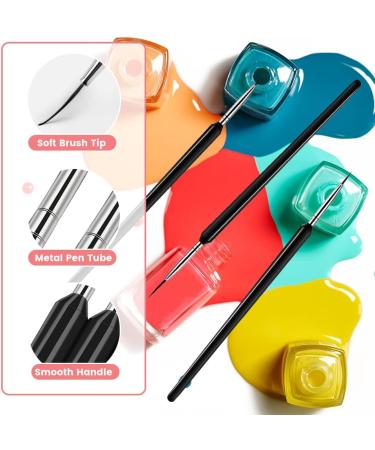 GENSMILE Nail Art Liner Brush Set 6 Pieces in 3 Sizes Black - Buy Online on GoSupps.com