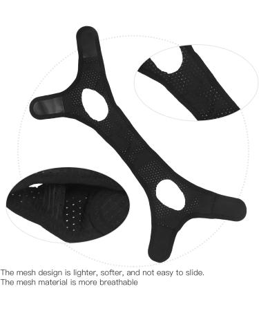 Breathing Correction Chin Strap for Snoring | V Face Belt for Summer Sleeping | Black Mesh Chin Rest Strap - Buy Online on GoSupps.com