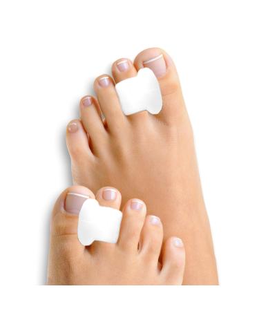 Decproch toe spreader 12 pieces toe separator silicone toe separator spacer toe extensor toe spider for overlapping toes correct toes prevention of friction ladies and men - white - Buy Online on GoSupps.com