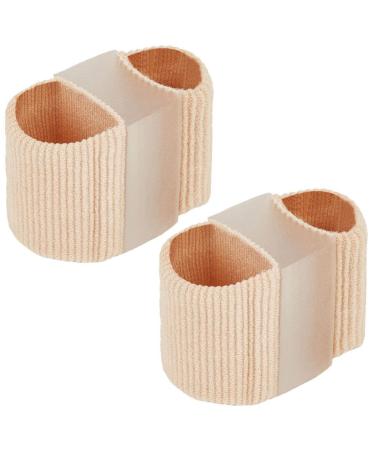 Healeved 2pcs Toe Straightener Soft Hammer Toe Correctors Double Orifice Design Big Toe Separator Toe Cushion Bandages for Overlapping Crooked Toe Relieve Foot Pain