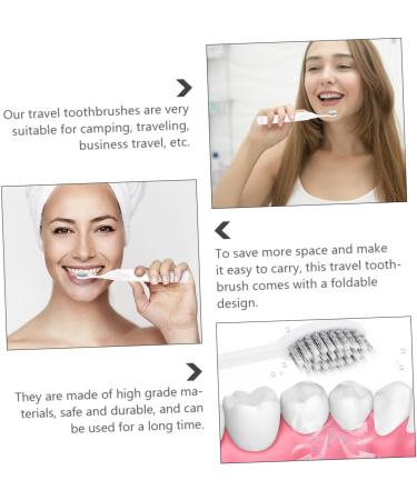 Beaupretty Portable Toothbrush Set for Adults - 2 Participant Smooth Bristles Travel Toothbrushes - Buy Online on GoSupps.com