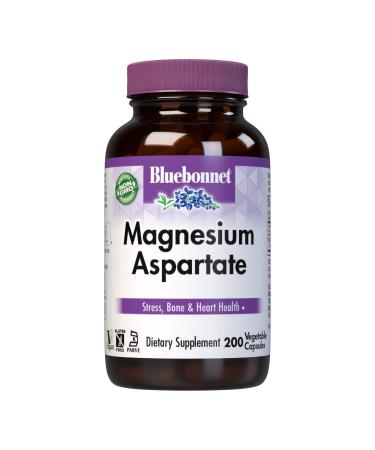Bluebonnet Nutrition Magnesium Aspartate 400 mg 200 Vegetable Capsules
