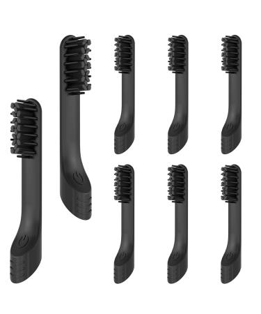 Toothbrush Replacement Heads for Quip Electric Toothbrush SAREAL 8 Pack Replacement Heads Refill and fit Adult Quip Replacement Heads Black 1 Count (Pack of 8)
