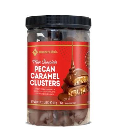 Member's Mark Milk Chocolate Pecan Caramel Clusters, 30.2 Ounce, 1.88 Pound (Pack of 1)