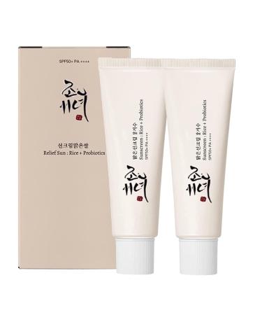 SUN Protect & Moisture Sun Lotion Cream with Rice Probiotics Sunscreen Spf 50+ Sunscreen with Rice Extracts (Pack of 2)