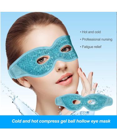 Dajidafu Men Gel Cooling Eye Cover Cold Compress Skin Care Beauty Sleeping Pad Adjustable Headband Pouch Removal Salon Travel Sky Blue - Buy Online on GoSupps.com