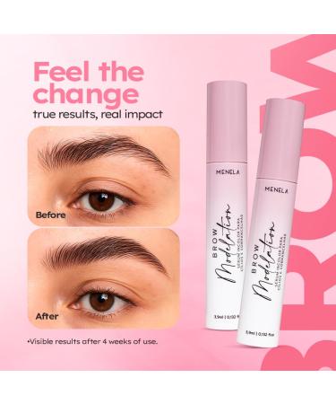 MENELA Eyebrow Growth Serum & Lash Serum: 2-in-1 Enhancer with 10 Botanical Actives (Biotin Aloe Witch Hazel Rosehip) Natural Formula for Fuller Stronger & Hydrated Brows-3.9ml (0.132 fl oz) - Buy Online on GoSupps.com