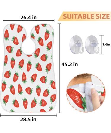 Beard Bib Apron for Men | Non-Stick Waterproof Hair Catcher | Grooming Cloth with Strawberry Design - Perfect for Shaving & Trimming - Buy Online on GoSupps.com