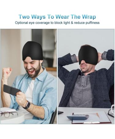 ACWOO Migraine Relief Cap - Reusable Hot/Cold Therapy Head Wrap for Chronic Migraine & Headache Relief - Black - Buy Online on GoSupps.com