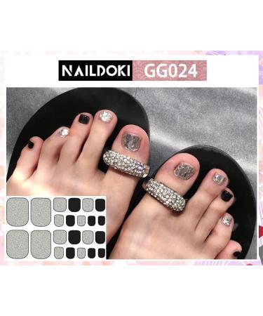 NAILDOKI Nail Stickers - 6 Sheets (132 Pieces) Full Wraps Self-Adhesive Gel Nail Art Decals for Women & Girls | F-01 Design - Buy Online on GoSupps.com