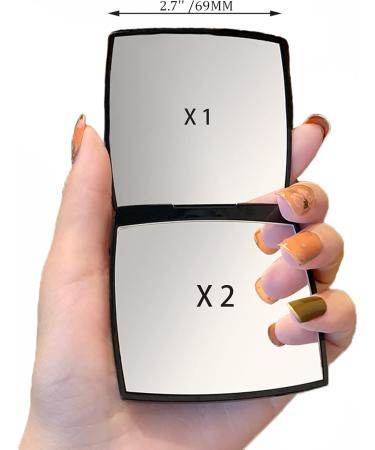 KEQKEV Compact Travel Mirror | Stylish Handheld Makeup Mirror | Portable Pocket Size for On-the-Go  - Buy Online on GoSupps.com