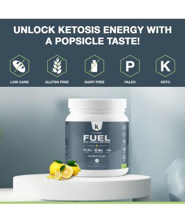 Exogenous Ketones Powder | Pure Keto BHB Salts - Dairy & Gluten Free Energy Boost & Mental Performance | Best Keto Supplements - Lemon Lime Flavor 436g - Buy Online on GoSupps.com