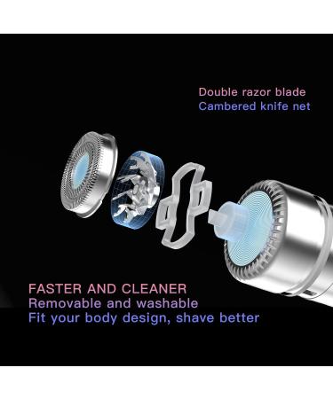 Painless & Wireless Electric Facial Hair Remover for Women - Rechargeable Trimmer for Cheeks, Chin, Upper Lip, Arms, Legs - Rosegold - Buy Online on GoSupps.com