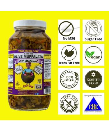 That Pickle Guy New Orleans Style Classic Olive Muffalata Gluten Sugar-Free All Natural Vegan Best with any Deli Rich in Flavor; USA Made 24-oz - Buy Online on GoSupps.com