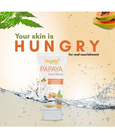 Papaya Face Wash for Clear & Radiant Skin | Deep Cleanse Tan Reducer for Men & Women | Paraben Sulphate & Silicon Free - 60ml - Buy Online on GoSupps.com