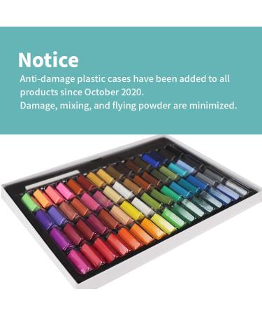 VIOLETTO Soft Chalk Pastels Set - 64 Colors + 2 Sticks - Non Toxic Dry Square Pastels for Artists, Kids, and Adults - Perfect for Painting and Hair Chalk - Short Pastels - Buy Online on GoSupps.com