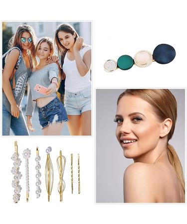 20 Women's Pearl Hair Clips - Fashion Hair Pins & Vintage Decorative Gold Clips for Weddings & Valentine's Day - Buy Online on GoSupps.com