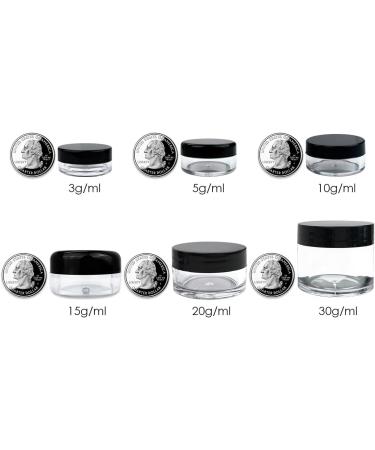 Beauticom 36 Pieces 20G/20ML Round Clear Jars with White Lids - BPA Free for Lotions Creams Toners Lip Balms & Makeup Samples - Perfect for International Shipping - Buy Online on GoSupps.com